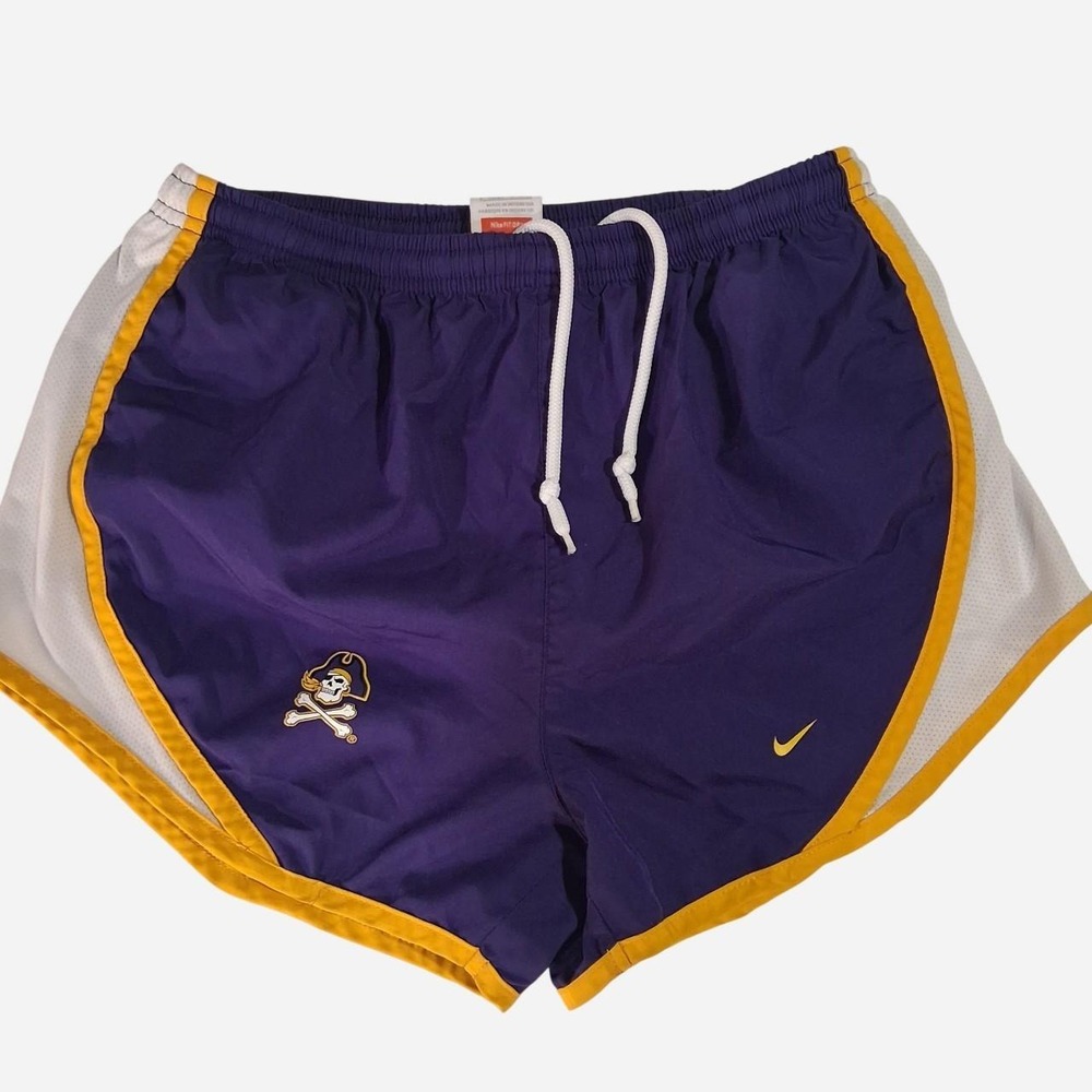 Womens Nike East Carolina University Pirates purple shorts